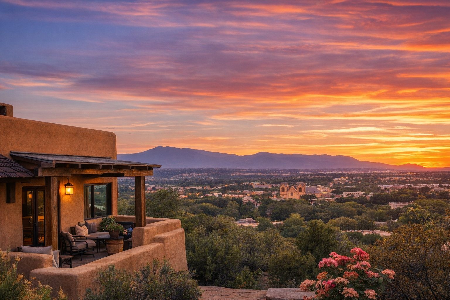 cost to sell a home in Santa Fe with outdoor living and mountain views